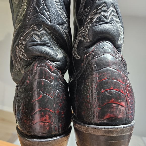 Nocona Boots Mens Black Leather Western Cowboy Boots Size 9D - Picture 5 of 15